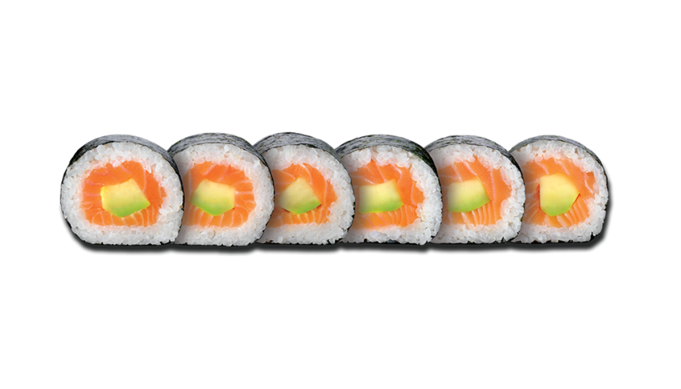 FUTOMAKI SALMON 6 PCS. FUTOMAKI SALMON 6 PCS.