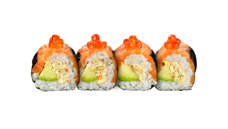 CRAB AND SALMON ROLL 4 PCS.